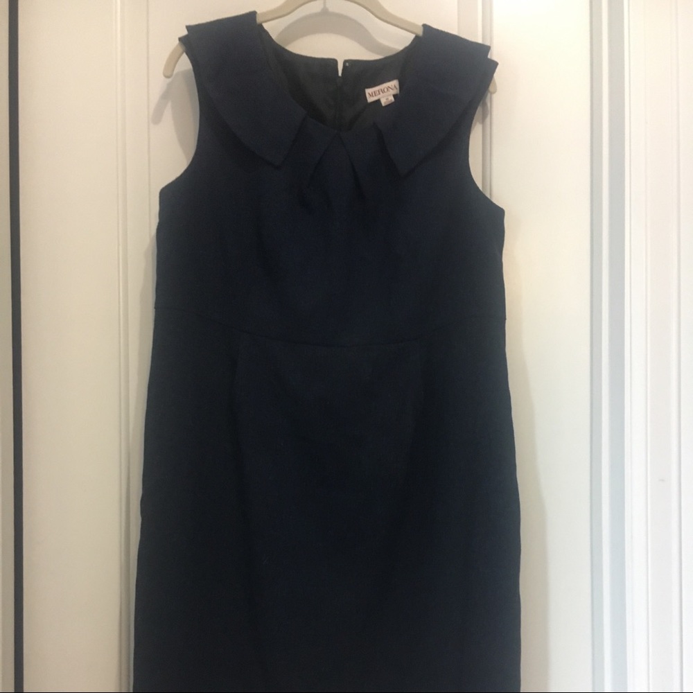Navy & Black Lined Sleeveless Dress NWT